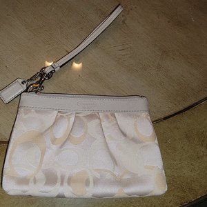Cream Coach Wristlet - Perfect for Wedding Day!